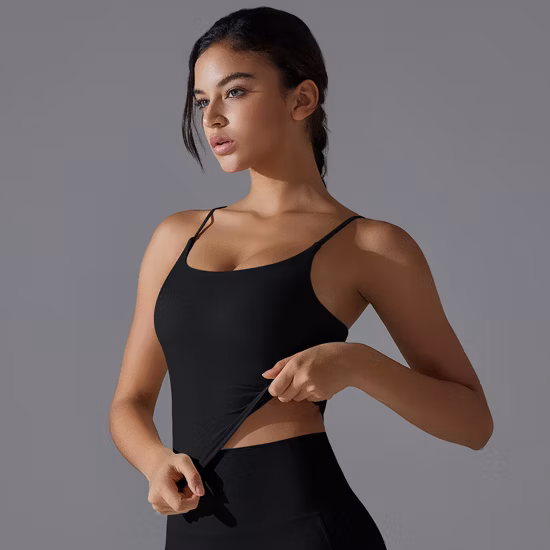 Quick Dry Plain Color Slim Fitness Yoga Tank Top